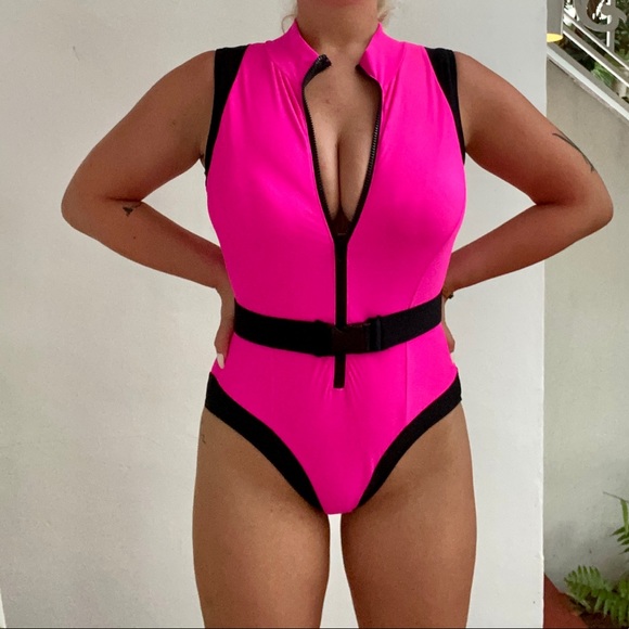 Lake Swim Swim Lake Swim Zip Belted One Piece Swim Poshmark
